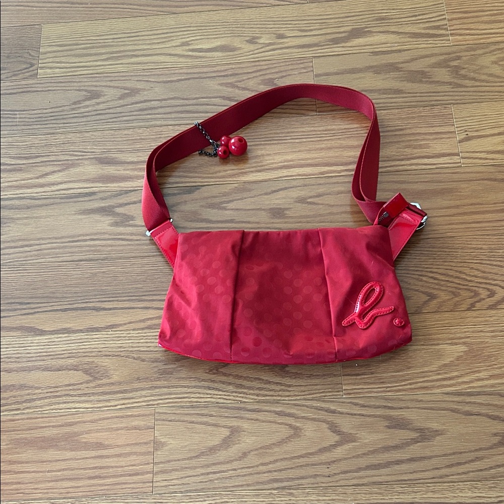 Agnes B. Voyage Red Crossbody Bag